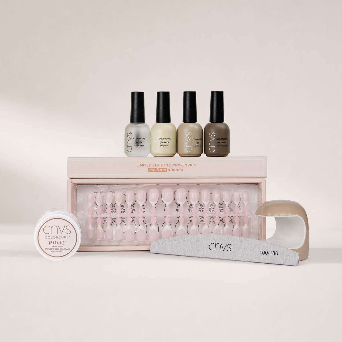 CNVS Nails | Medium Almond Pink French