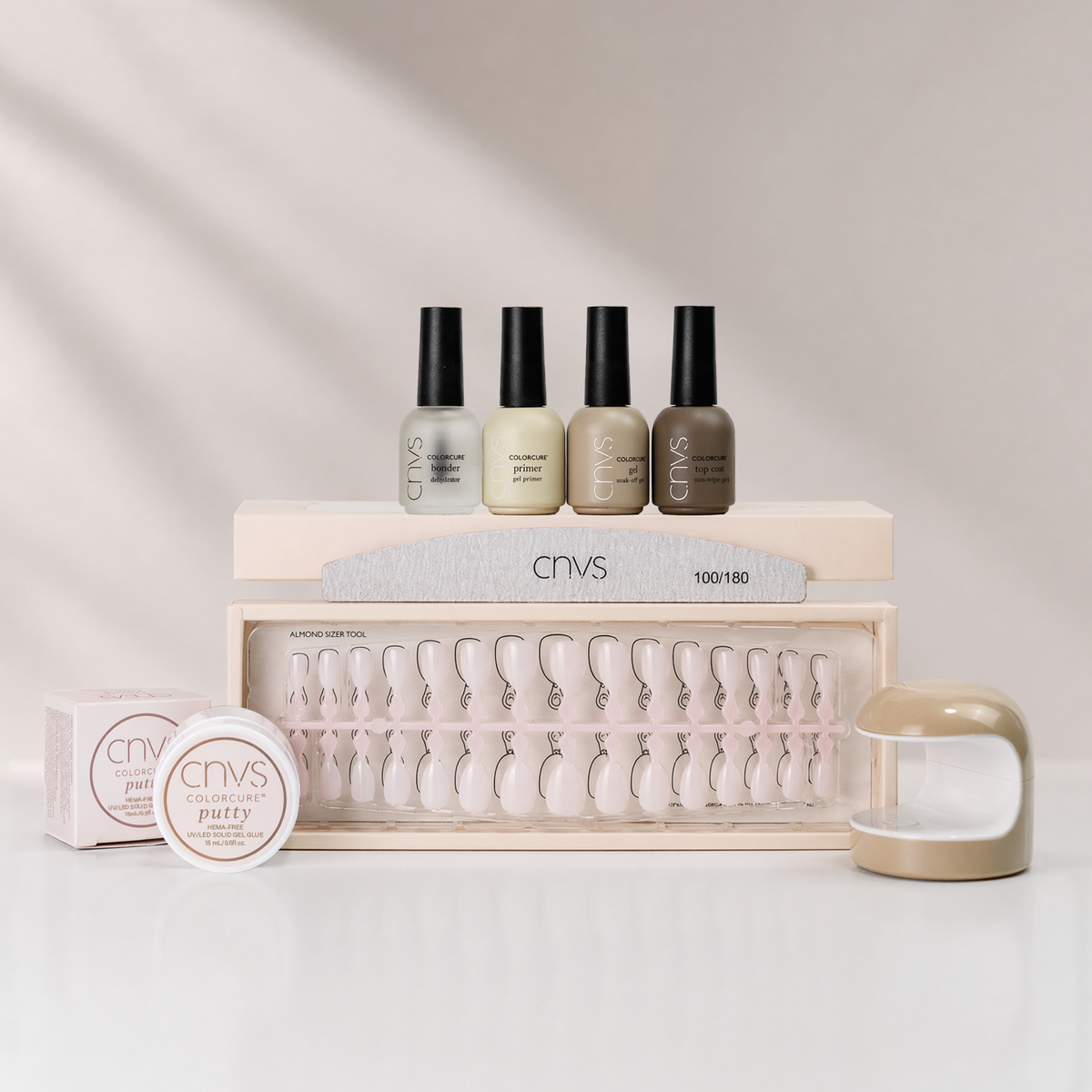 CNVS Nails Short Almond Pink Nails