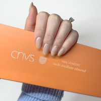 Medium Nude Almond Nail Bundle with usable nails for custom-fit manicures by CNVS Nails