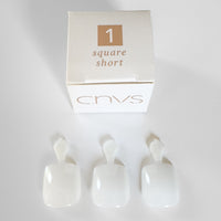 Short White Square Nail Bundle