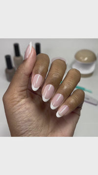 CNVS Nails Pink French Custom nails on hand.